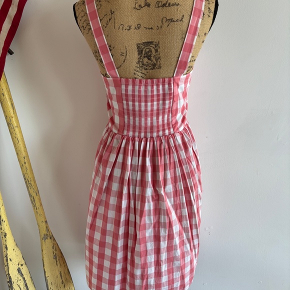 J. Crew Factory Pink Gingham Dress - Picture 2 of 4